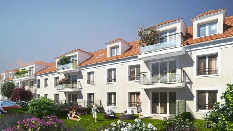 Illustration d'ambiance de la résidence La Ferme des Seigneurs à Chevannes, appartements neufs